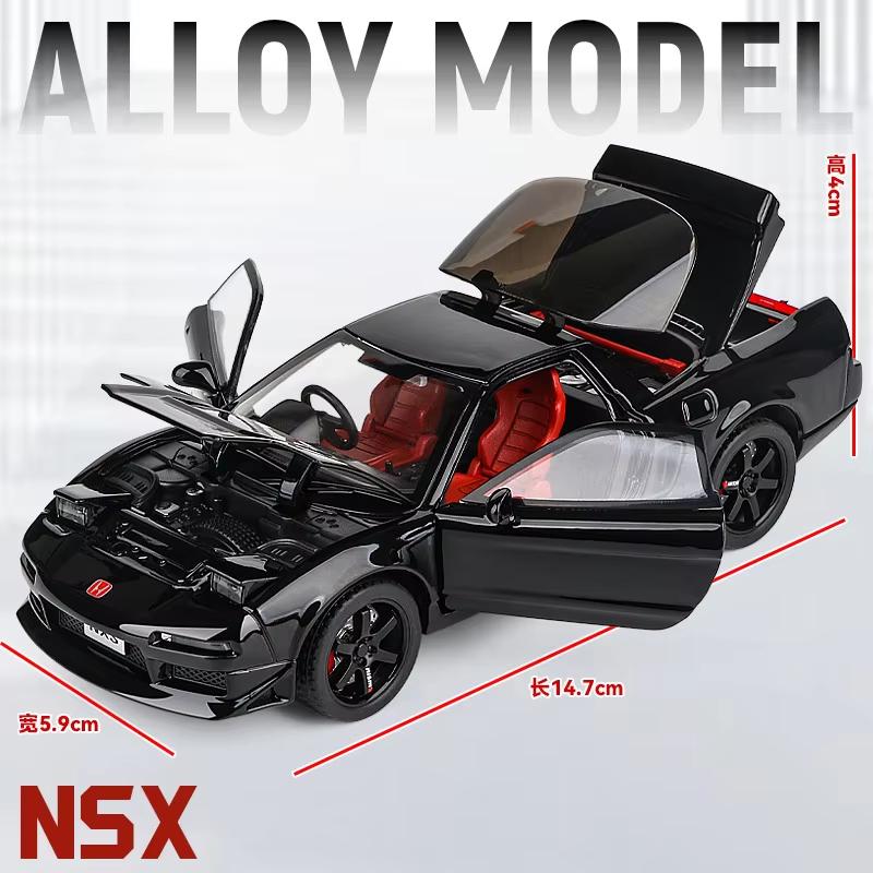 Nové 1:32 Honda NSX Alloy Sportovní auto Odlévané autíčko Kovové ozdoby na závodní auto Modelová simulace Kolekce zvuků a světel Děti Kluci Dárek