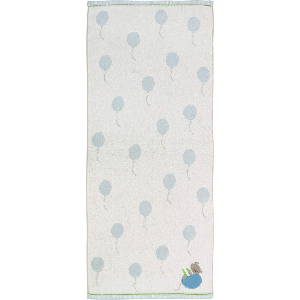 Hayashi Face 34 x Little Bear FK207901 Towel, Approx. 80cm, Balloon, Blue,