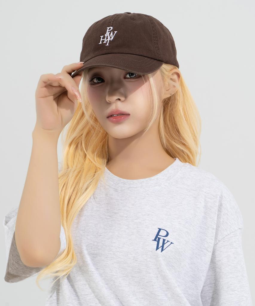 Peijeuhwaiteu Key Logo Washed Cap (Brown)