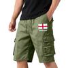 Men's Casual Flag Print Mid-Length Shorts Lightweight Breathable for Summer Sports and Daily Wear