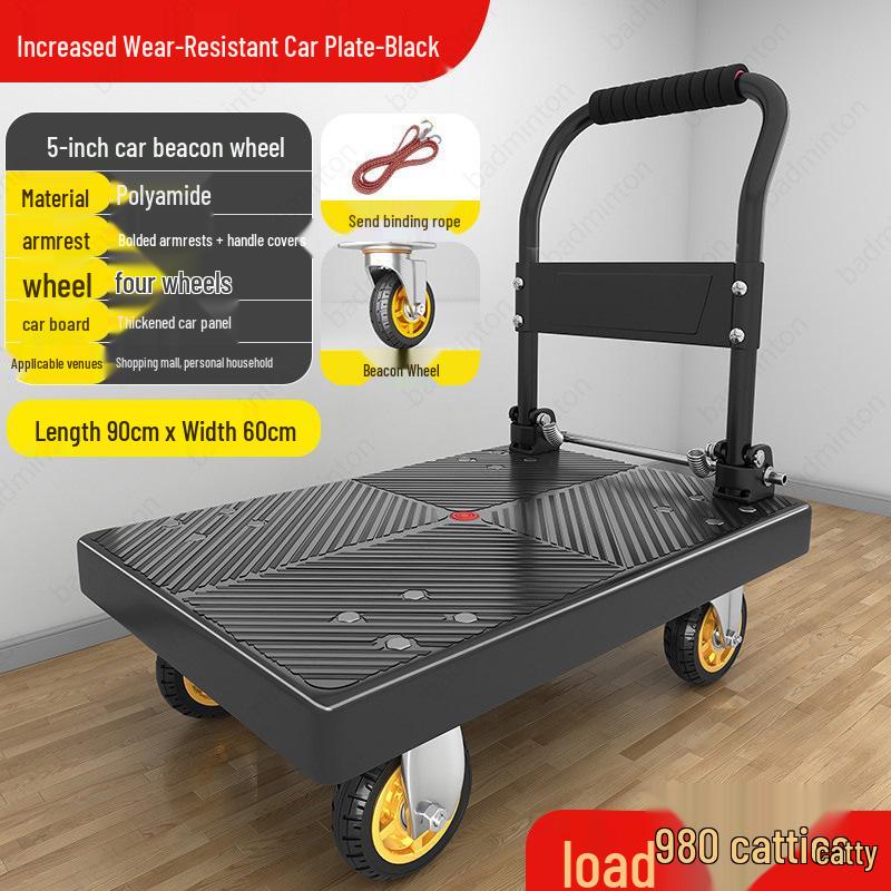 Lightweight Portable Folding Hand Cart for Moving and Delivery, Small Flatbed Truck for Household Use, Free Shipping