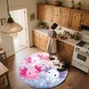 Axolotl and Chameleon Round Area Rug,Carpet Rug for Living Room Bedroom Sofa Playroom Decor,Non-slip Floor Mat