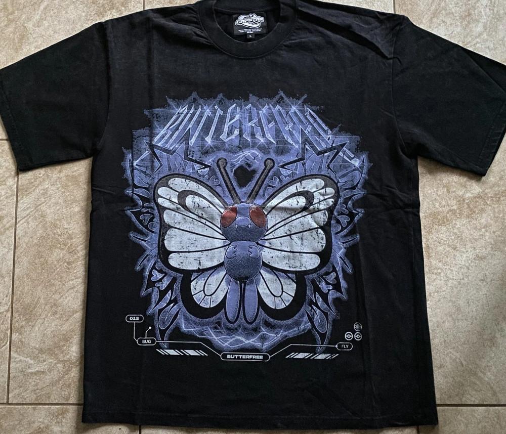 

Pokemon Butterfree VINTAGE STYLE HEAVYWEIGHT T Shirt NEW LARGE S