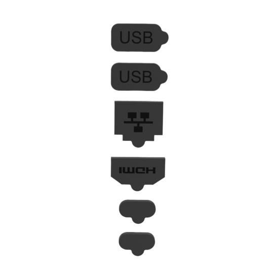Silicone Dust Cover for Nintendo Switch 2 USB A/C LAN Port Dust Protector 6-In-1