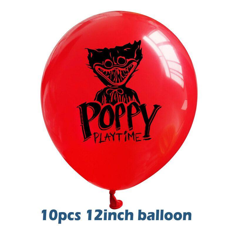 Poppy Playtime Huggy Wuggy Birthday Party Decorations Premium Set Of Balloons And Cake Toppers