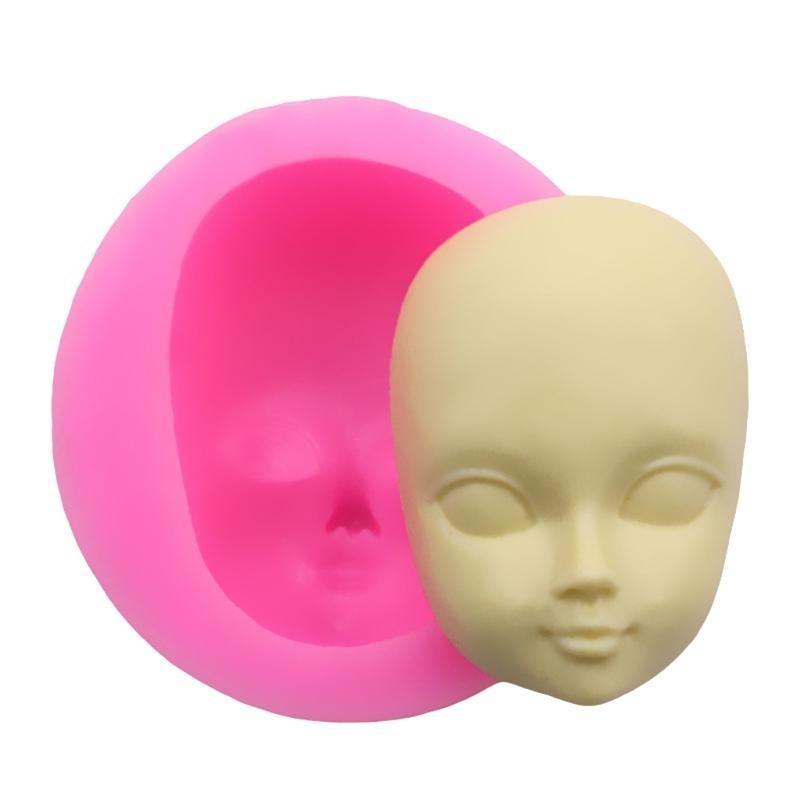 Silicone 3D Girl for Head DIY Chocolate Mold Fondant