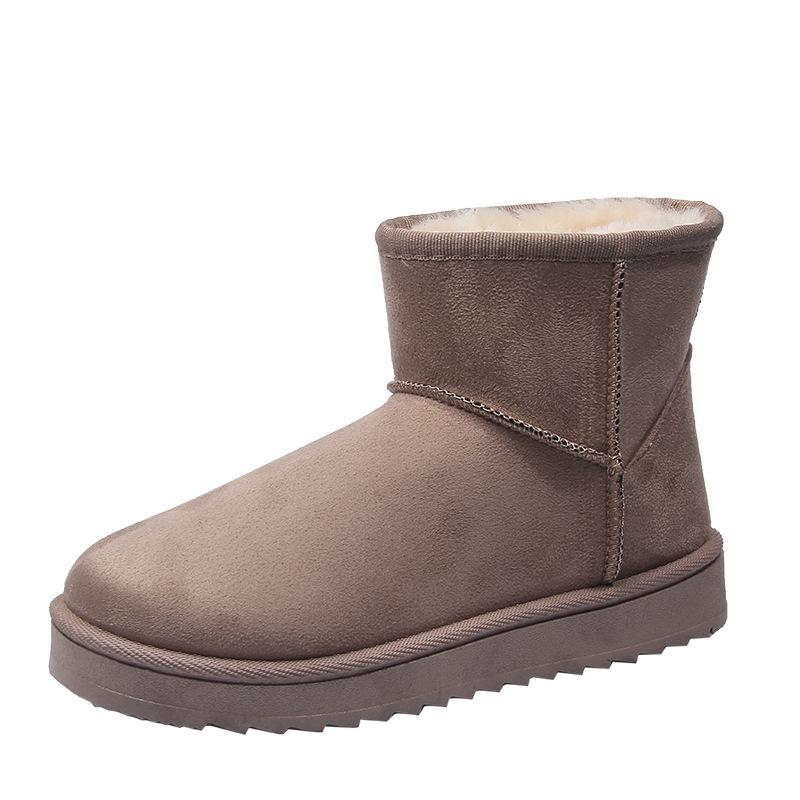 Classic snow boots winter velvet flat drive DNU large cotton thermal shoes short women's boots