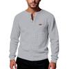 Men's Casual Solid Color Buckle Quick Dry Shoulder  Long Sleeved