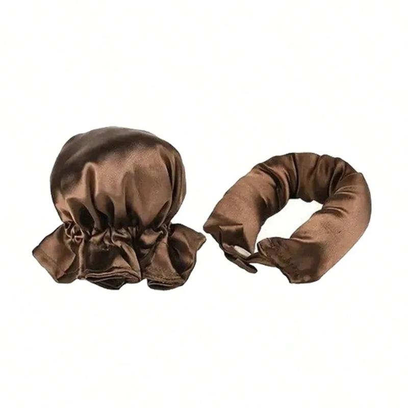 2/4/6Pcs Satin Heatless Curling Set Overnight Curl Blowout Rods Soft Hair Curlers To Sleep In Bun Bons Heatless Curls Bonnet Cap