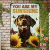 Vintage Farmhouse Dog Tin Sign You Are My Sunflower Wall Decor Home Kitchen Metal Plaque