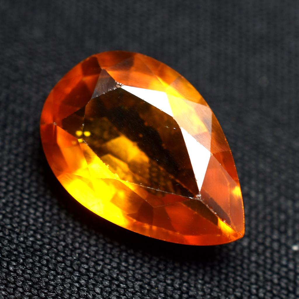 4.95 Ct ORANGE Sapphire NATURAL Pear Brilliant Cut CERTIFIED Loose Gemstone