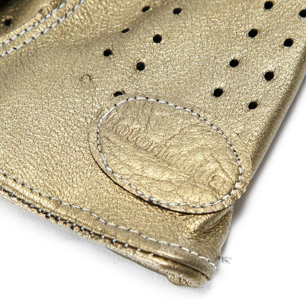 Motorimoda Golden Age Leather Driving Gold and for Comfortable Size M Gloves, Silver, Unisex, Driving, Motorcycles, Fit, Touring,