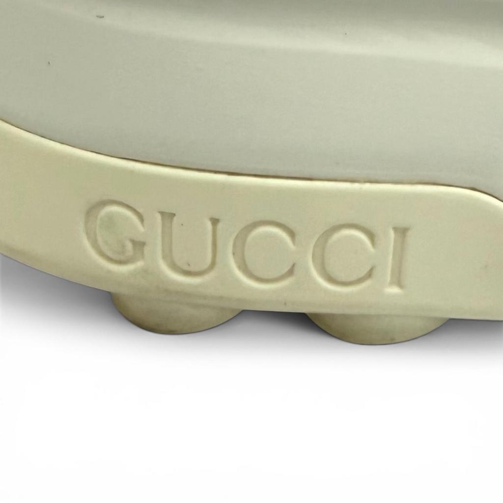 Great GUCCI sneakers tennis 1977 Platform with logo white GG canvas 36.5 746767 Used