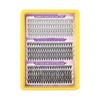 DIY False Eyelashes 12-18mm Mix Long 168pcs Cluster Lashes D Curl Winged Cat Fox Eye Individual Lash Extensions Makeup Supplies