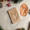 Wooden Cookie Molds for Christmas, DIY 3D Engraved Embossed Biscuit Gingerbread Cutter Moulds, Xmas Tree Reindeer Santa Claus