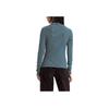 Levis High Collar Long Sleeve Striped Sweater Women Tops Blue Green A6888-0004