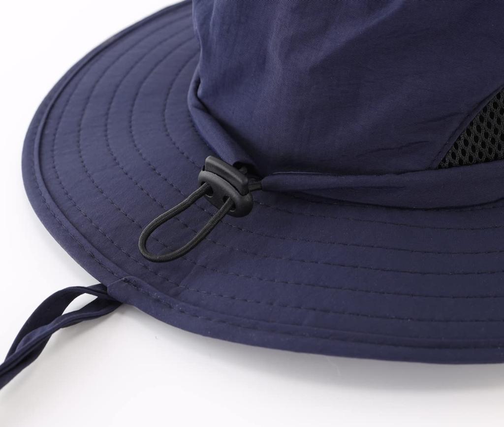 Wide Brim Safari Hat for Toddlers and Sun UV Hat for Kindergarten and for Boys and Navy Blue [Connectyle] Kids, Hat, Mesh, Protection, School, Girls,