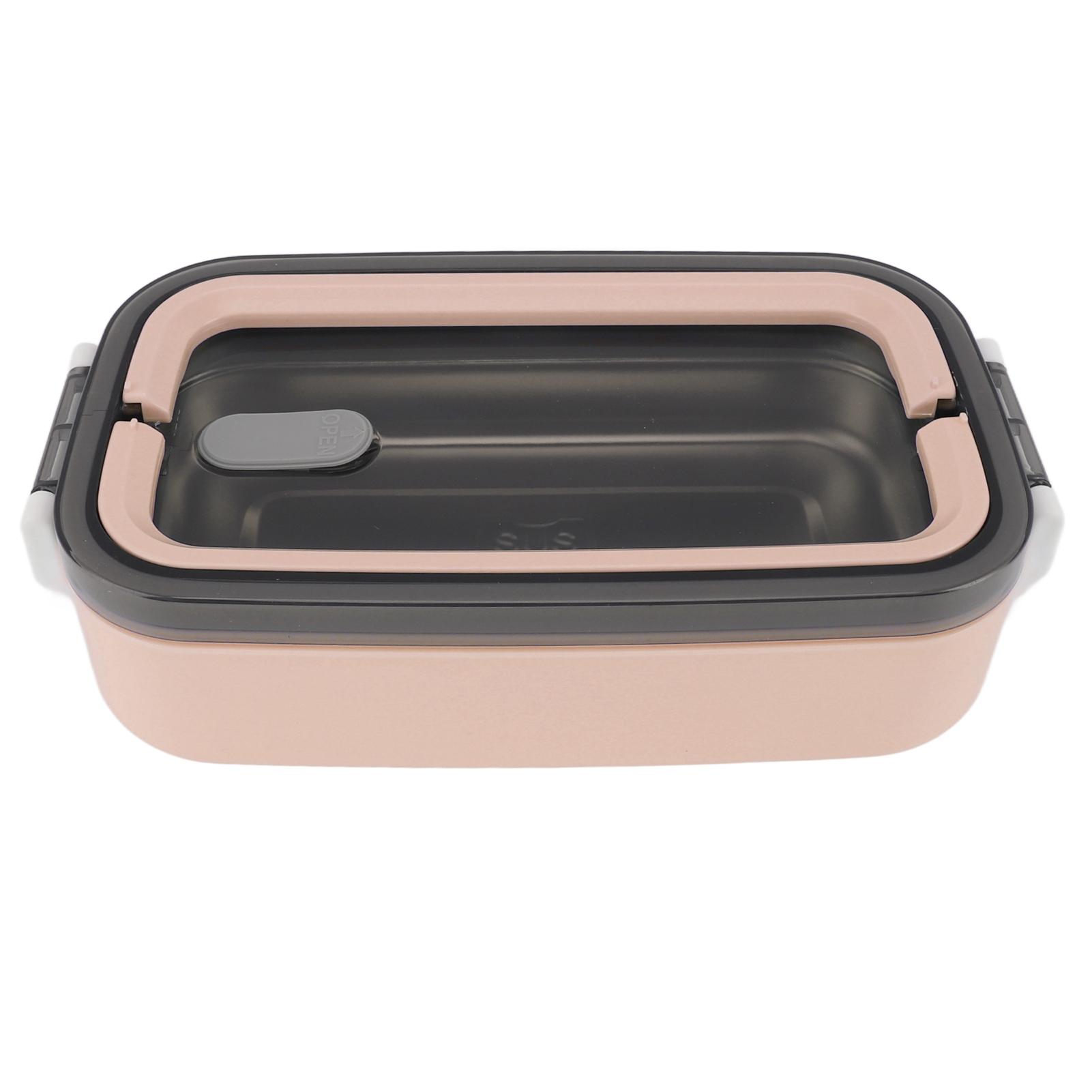 

Lunch Food Container 304 Stainless Steel Insulated Leakproof Bento Box for Students School Office pink