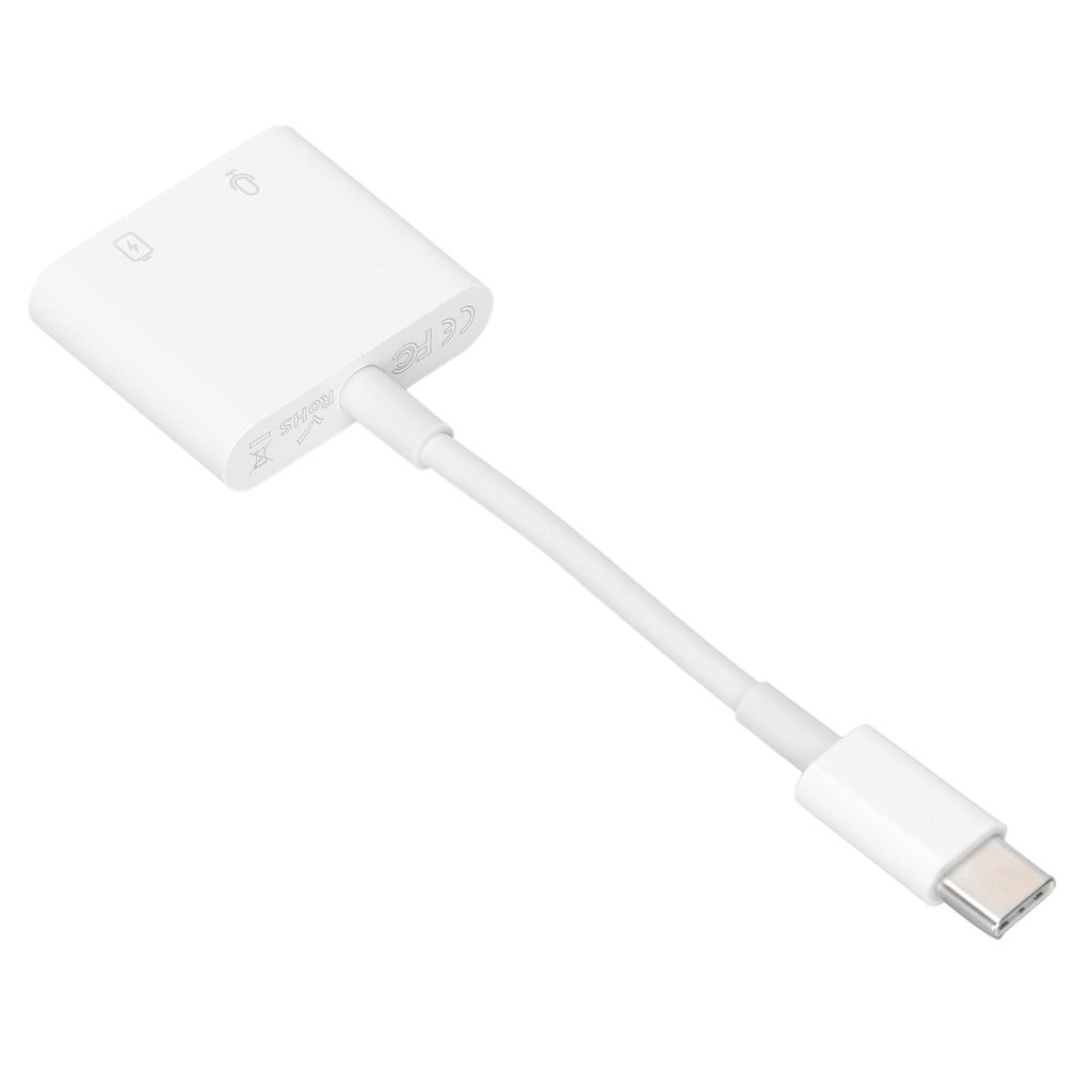 2 in 1 Dual Type C Earphone o Charging Converter Adapter Splitter Fast Changer Adapter