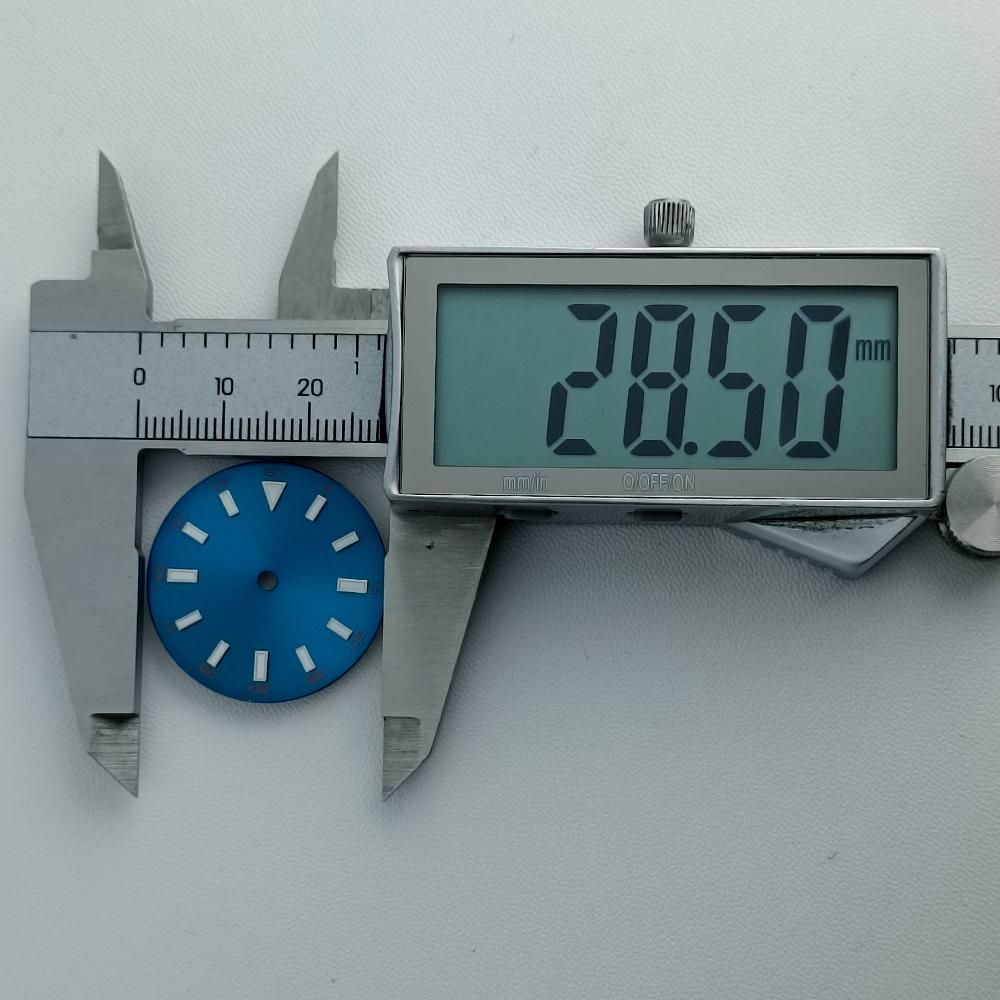 28,5MM Klockurtavla Lyser i mörker Passar NH35/M8215/E2824 Urverk Tillbehör Klockdelar Klocka För man Steril urtavla NH35 Visare