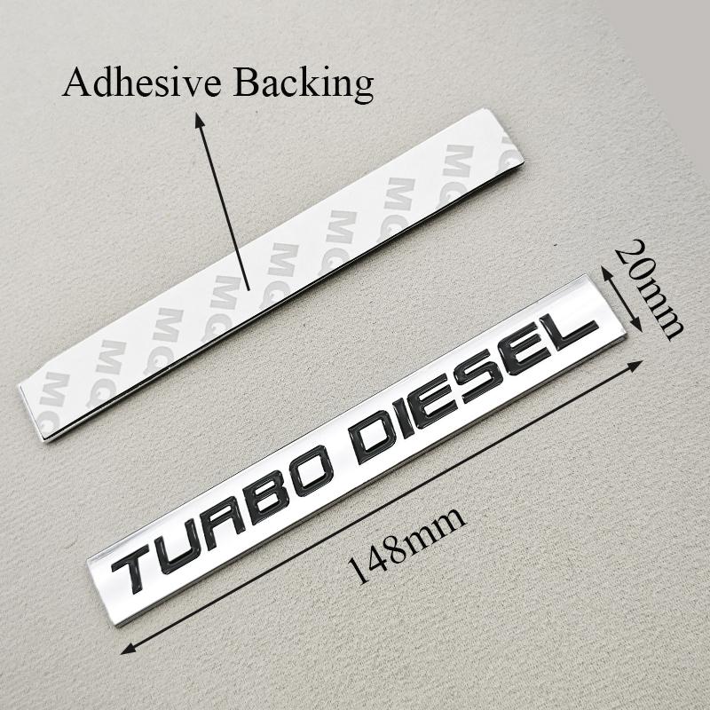 3D Chrome Metal Rear Trunk Car Badge Logo Turbo Diesel Emblem Sticker RAM 2500 Body Decal Adhesive Car Body Accessories