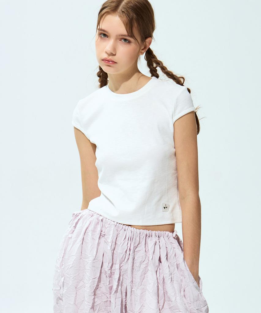 Waiowai Cotton Cap Sleeve Short Sleeve T-Shirt_2 Colors