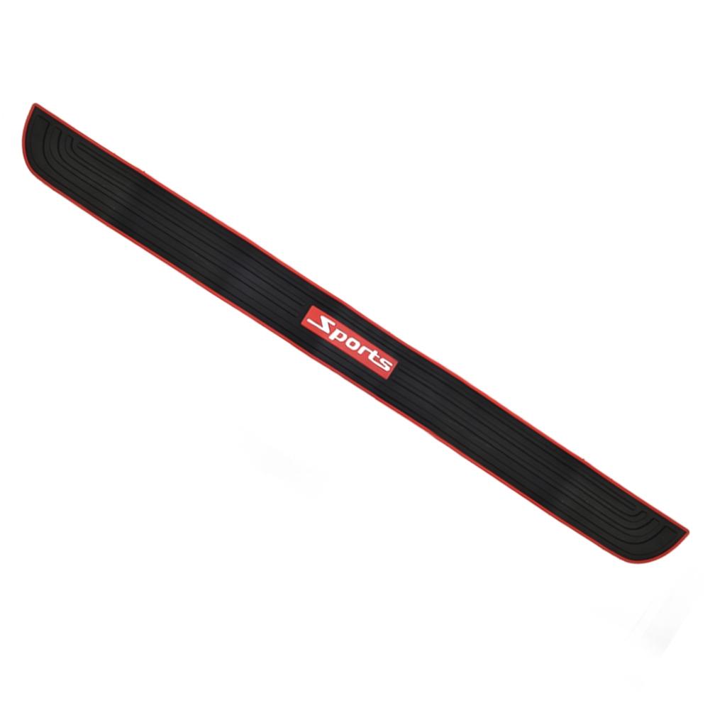 Black & Red Door Sill Strip 90cm x 7cm 1pcs 90cm Car Auto Rear Trunk New