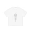 White Oversized T-Shirt with Nordic Symbol Print for Casual Wear