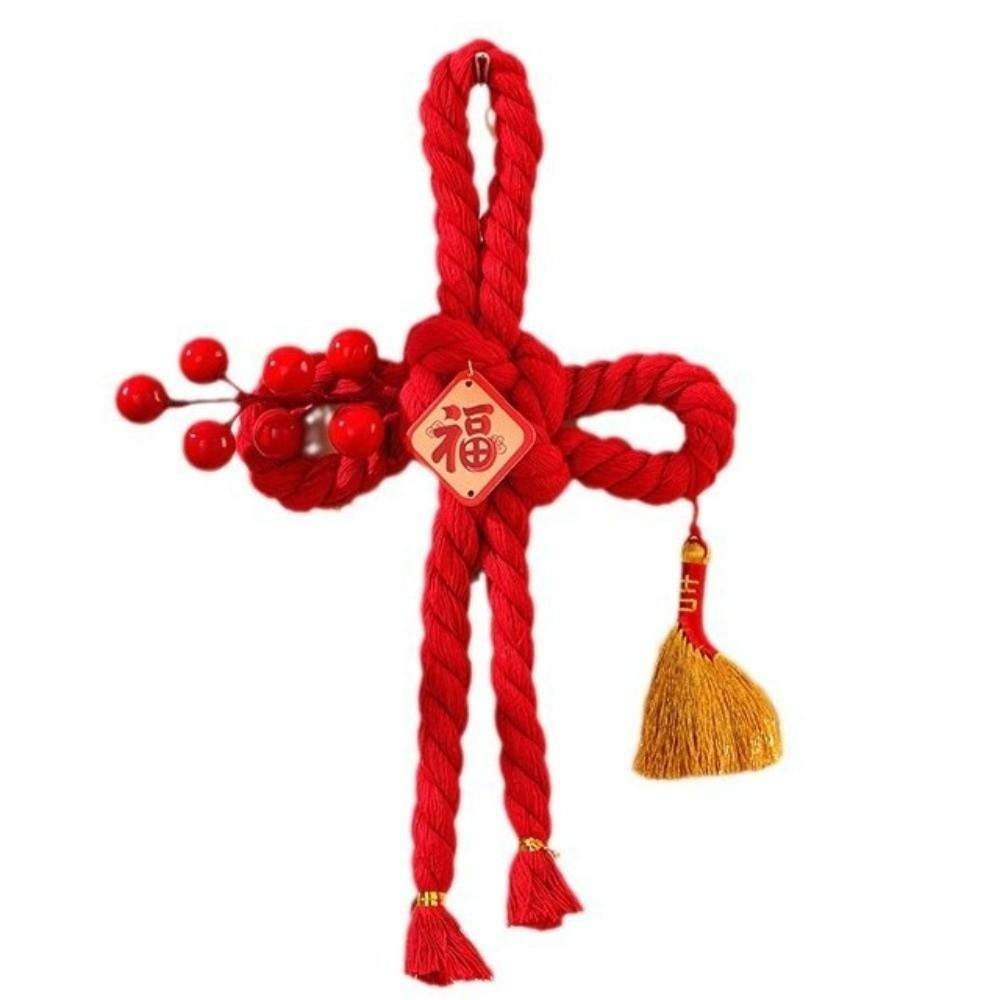 Handcrafted New Year Decoration Tassel DIY Swastika Knot Pendant Lucky Charm Hanging Design Spring Festival Decorations