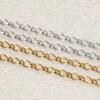 1Meter/Pack 4 Styles Stainless Steel Gold Steel Handmade Chains for DIY Necklace Bracelets Jewelry Making Accessories