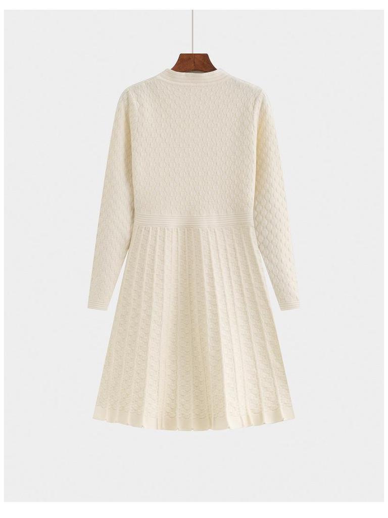 Früher Herbst 2025 Französisches High-End A-Linien Plisseekleid