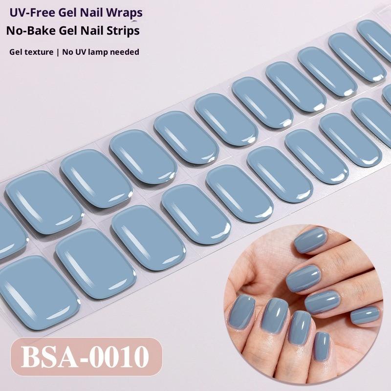 Europäischer und Amerikanischer Stil Einfarbige Nagelsticker UV-freie Gel-Nagelfolien Kein Backen Gel-Nagelsticker