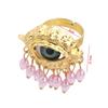 Tassels Devil's Eye Ring Vintage Opening Finger Ring Jewelry Glaze Ring  Valentine's Day Gift