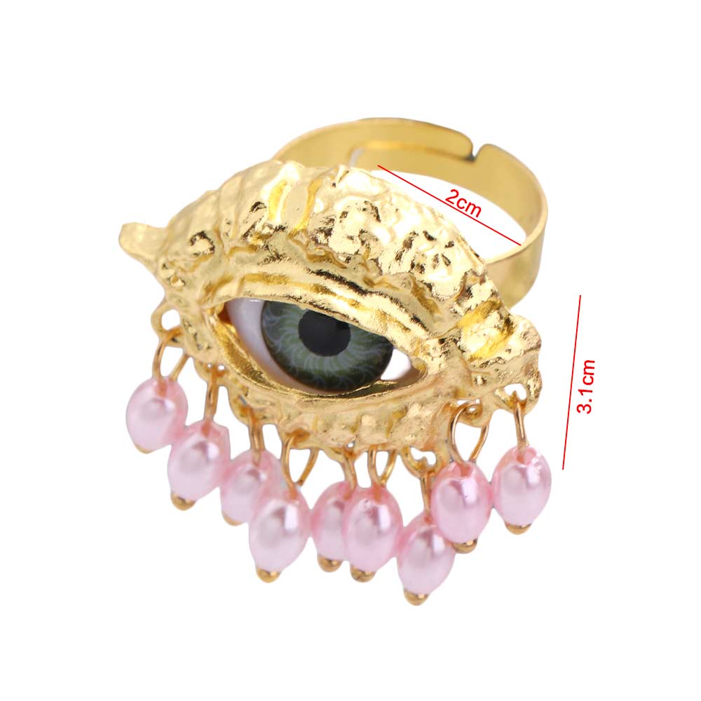 Tassels Devil's Eye Ring Vintage Opening Finger Ring Jewelry Glaze Ring Valentine's Day Gift