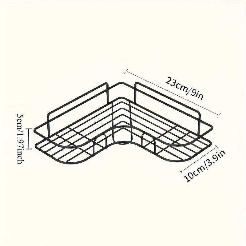 Rustproof Stainless Steel Corner Shower Shelf Multi Layer Wall Mounted Bathroom Organizer Space Saving Design118 чёрный