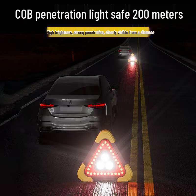 Solar-Powered Explosion-Proof Emergency Triangle Warning Light
