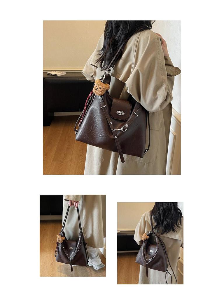 2025 Retro Women's Large-Capacity Underarm Bag - Fashionable Autumn/Winter Tote Backpack