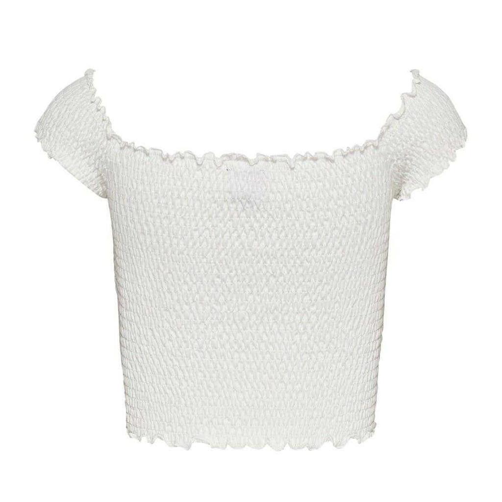 Tommy Jeans Womens/Ladies Mini Logo Off Shoulder Slim Smock Top
