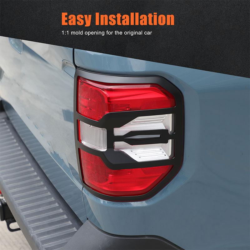 Car Rear Tail Light Decorative Frame Cover ABS Matte Black/Glossy Black/Silver For Ford Maverick 2026 2026 2026 Car Accessories