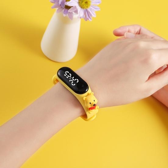 Cute Cartoon Strawberry Bear Cat Tiger Soft Silicone Wrist Watch Kids Bracelet