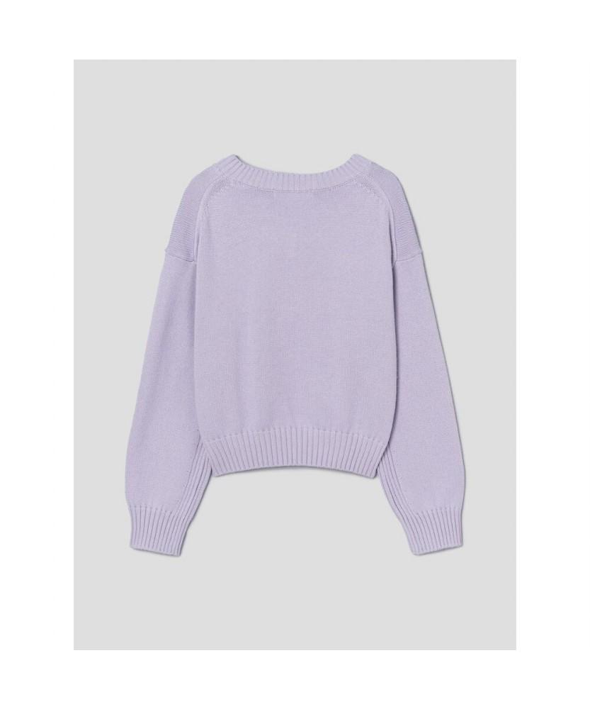 8SECONDS Shallow V-Neck Pullover Lavender