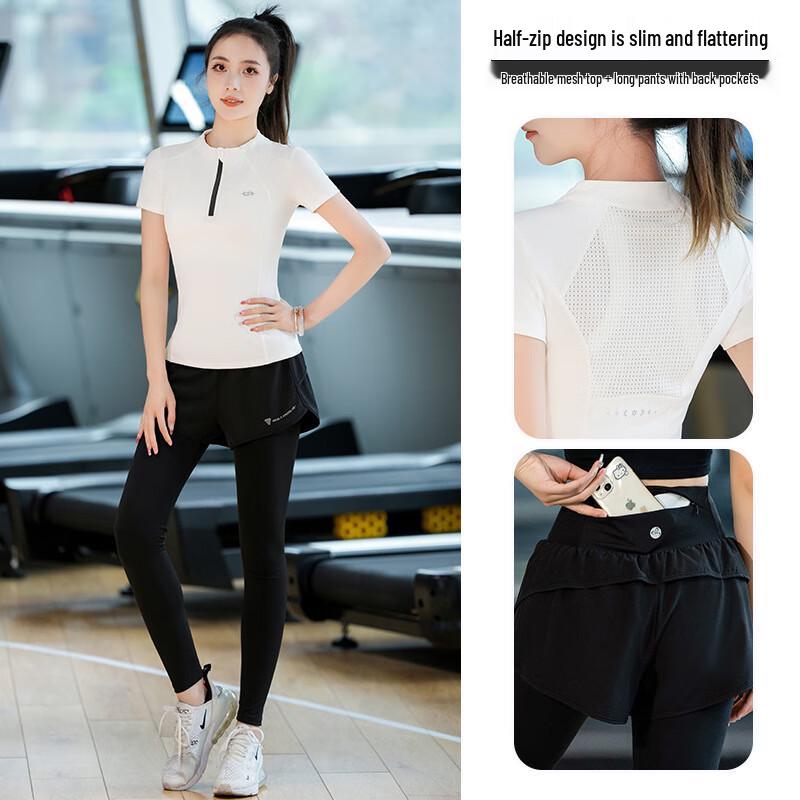 Женский короткий комплект для фитнеса и йоги WEZHO