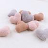 Cute Hearted-shaped Crochet Knitting Beads for Pacifier Chain Baby Photograph Props Baby Accessories Lightweight Gift