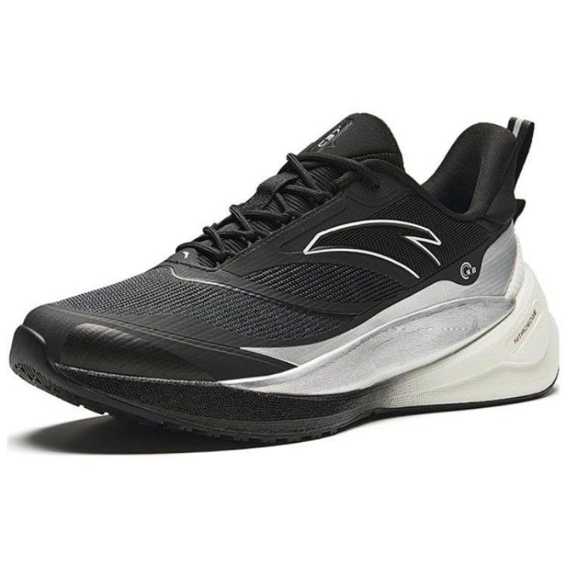 Anta C37 Series 4.0 Shock Absorbing Durable Low Top Running Shoes Men Sneaker Black Silver 912345538-5