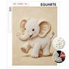5D Pearl Art Cute Elephant Design DIY Enamel Mosaic Painting Frameless Wall Decor Handmade Craft Gift for Home Bedroom Living Room