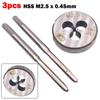HSS M2.5 x 0.45mm Taper & Plug Tap & M2.5 x 0.45mm Die Metric Thread Right Hand
