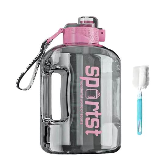 1.7/2.7L Sports Water Bottle with Straw Large Capacity Leakproof Portable Lightweight Outdoor Cycling Gym Fitness Travel Drinking Cup