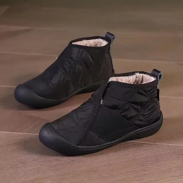 Winter Women's Cotton Shoes Plush Warm Snow Boots 2025 New Waterproof, Anti Slip, Comfortable Plus Size 44 Casual Cotton Boots