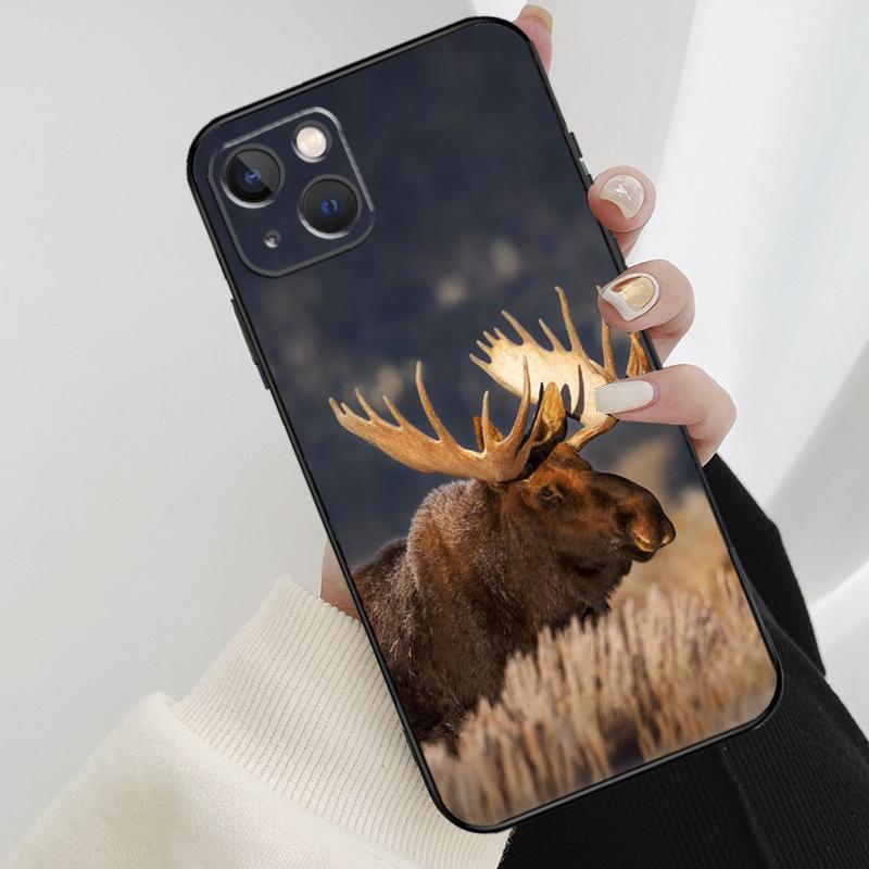 Stag Bull Moose Reindeer Deer Phone Case For iPhone 17 Pro Max 16 15 11 13 12 14 Pro Max Mini 15 16 Plus 16e 17 Air Cover