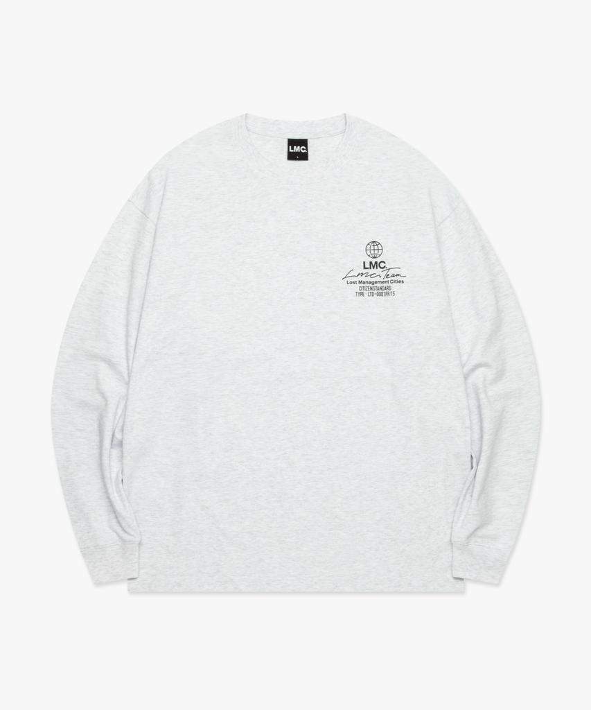LMC Signature Globe Long Slv Tee Light Heather Gray